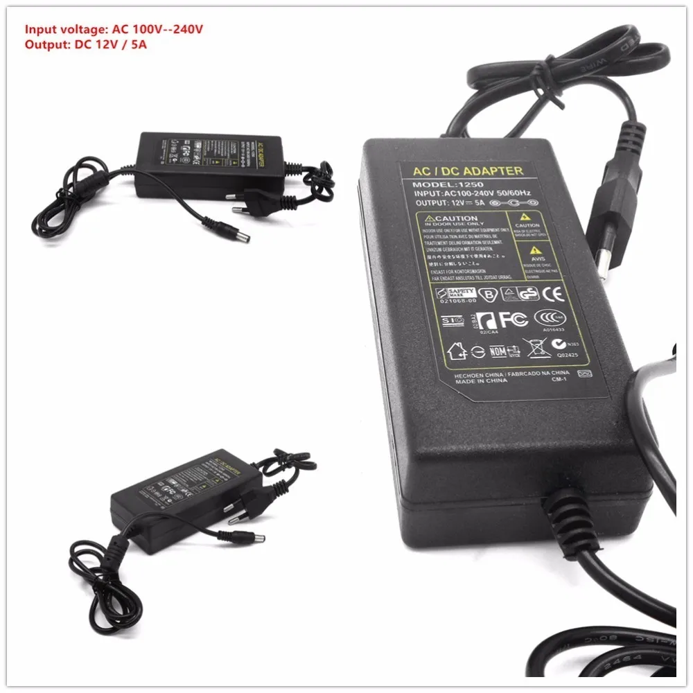 Вход AC 100V 240V DC 12V 1A 2.5A 3A 5A 6A Мощность адаптер для Светодиодный светильник DAC трубка