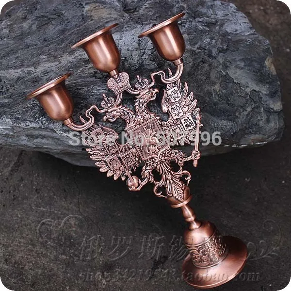 Россия Винтаж мусс 3 руки металлические оловянные свечи настольные подсвечники