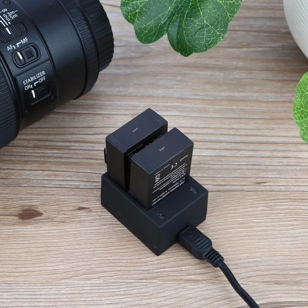 2 шт. Аккумулятор для камеры 3,7 в+ USB двойное зарядное устройство для Gopro Hero 3/3+ AHDBT-201/AHDBT-301 аксессуары для камеры с черным зарядным устройством для путешествий