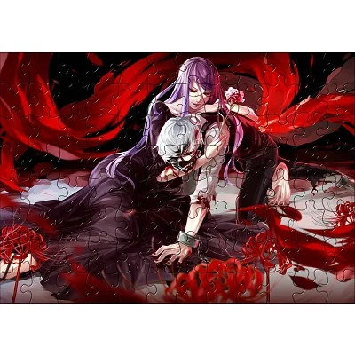 120 шт./упак. анимэ Tokyo Ghoul, пазлы Игрушки для детей Бумага Jigsaw образовательных головоломки игрушки для детей juguetes - Цвет: Синий