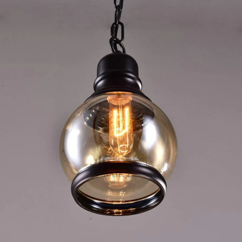 Подвесной светильник в стиле лофт стеклянный индастриал лампа ретро для бара