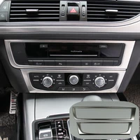 car console air conditioner cd panel decoration cover trim 2pcs for audi a6 c7 a7 2012 2018 interior stainless steel accessories