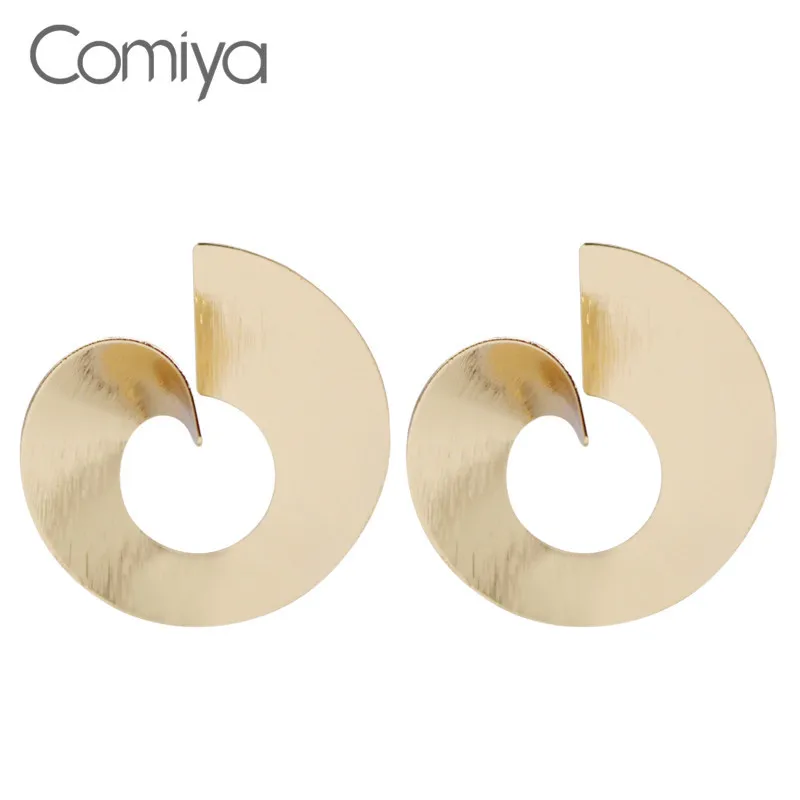 Comiya Stud Earrings Feminino Boucle D'oreille Femme Gold Color Circle Fashion Pendientes Charm Statement Brincos Earring Joyas |