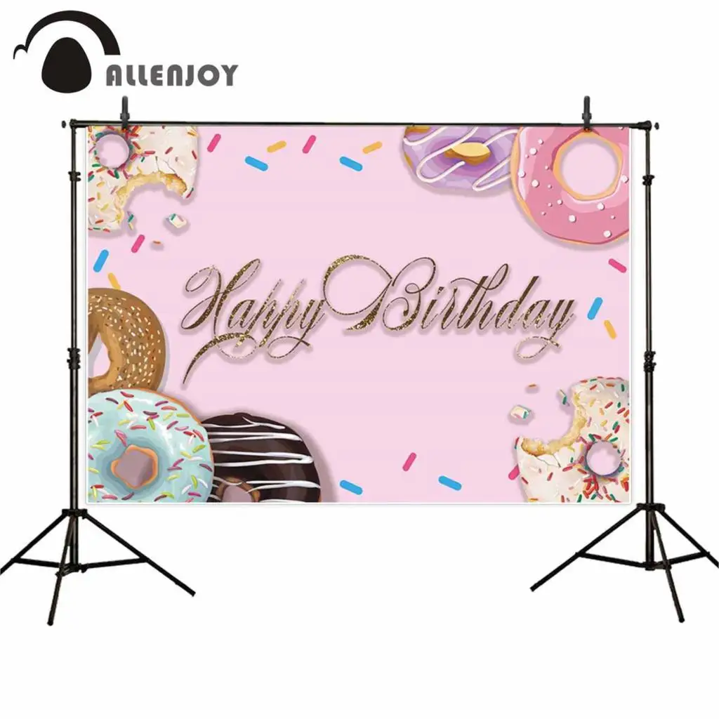 Allenjoy fondo фон для фотосессии с красочными печеньями конфетами день рождения