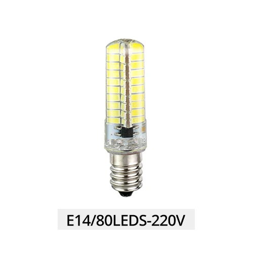E14 80LED Foxanon LED G4 G9 E14 светильник светодиодный лампочка тусклая освещение SMD3014 AC 220 V лампы в форме свечи свет заменить Галогенные лампы прожектор люстра - Испускаемый цвет: E14 80LED