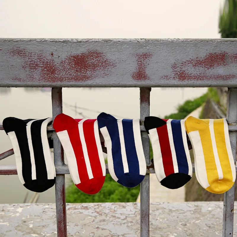 10 Пар/лот Новый Дамы носки ветер вертикальные полосы моды оптовая | Женская
