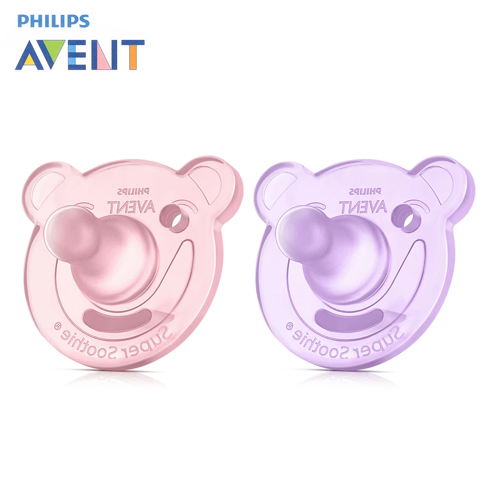 Philips Avent 2 шт.(выше 3 м) Силиконовая пустышка для сосков, пустышка для малышей, Ортодонтические соски для прорезывания зубов, Детские Мультяшные соски, уход