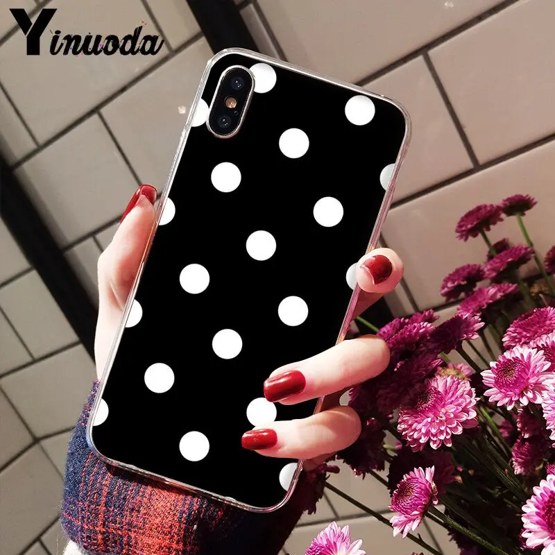 11pro MAX чехол с узором в горошек и сердечком для Apple iPhone 8 7 6 6S Plus X XS 5 5S SE