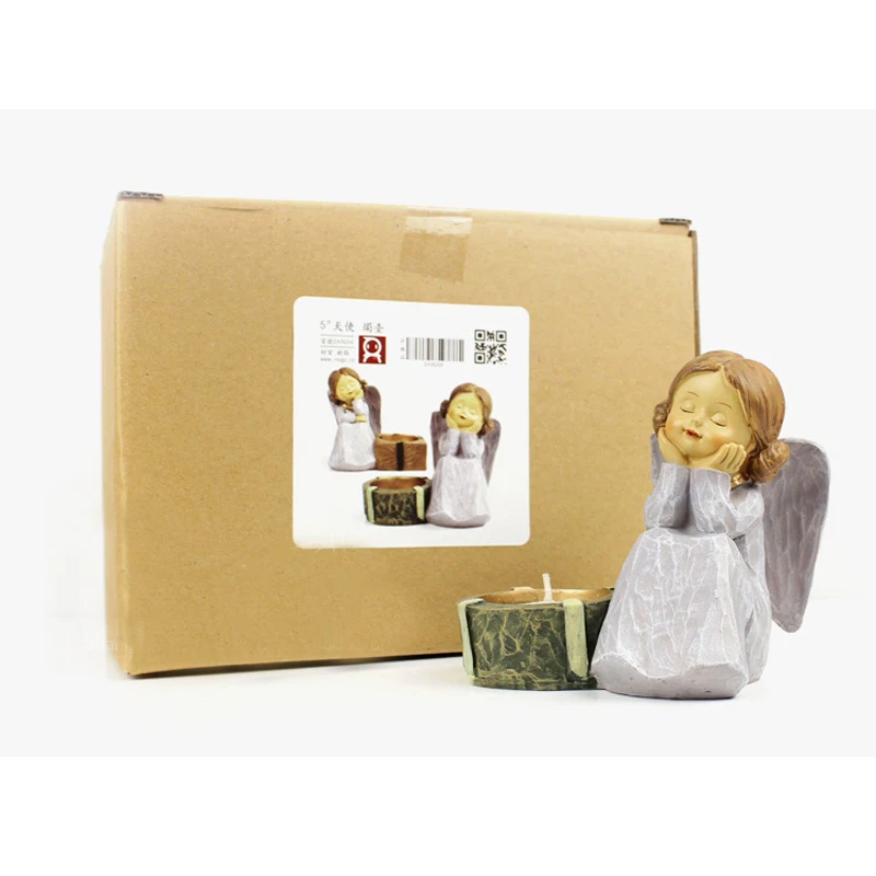 Пара полимерный ангел подсвечник статуэтка католическая христианская для