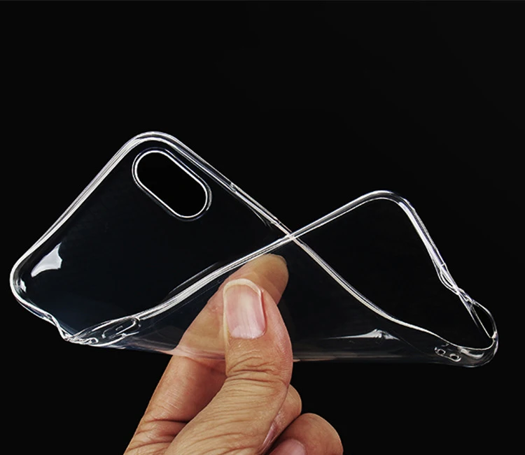 50pcs Transparent case For iPhone X Silicone Clear Soft TPU cases XS Max XR Ultra Crystal Full Protective Back Cover |