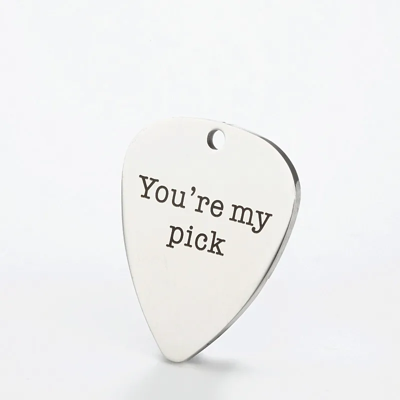 Брелок для ключей из нержавеющей стали с надписью You are my pick 2 шт. | Украшения и