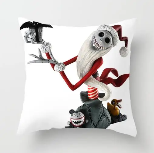 12 ZENGIA Nightmare Before Christmas Cushion cover GHOST Pillow cover Polyester Horror Throw pillows Sofa Decorative Pillow case - Color: 12