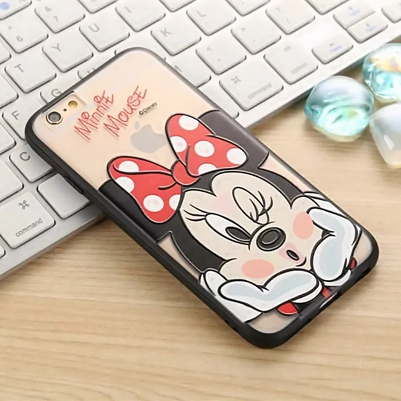 Чехол для Телефона iPhone 7 8 Микки Минни любовник задняя крышка защищает Коке iphone 6 S
