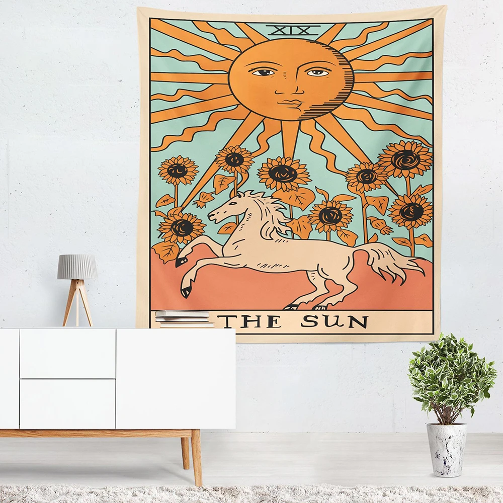 Bohemian Tapestry Home Dorm Decoration Gypsy Tarot Wall Cloth Drap de mur The Star Fabric Hang Tapices | Дом и сад