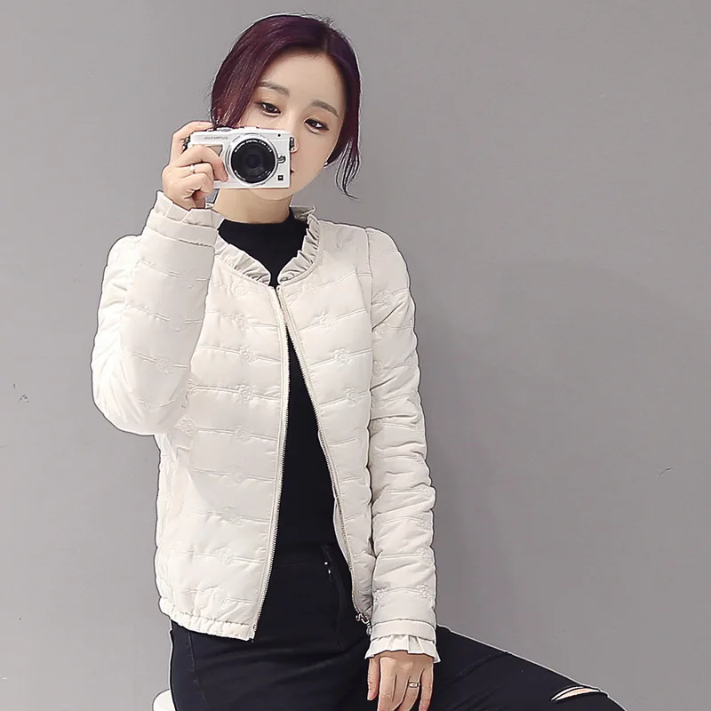 Красивая модная женская зимняя короткая куртка Женская однотонная Милая верхняя