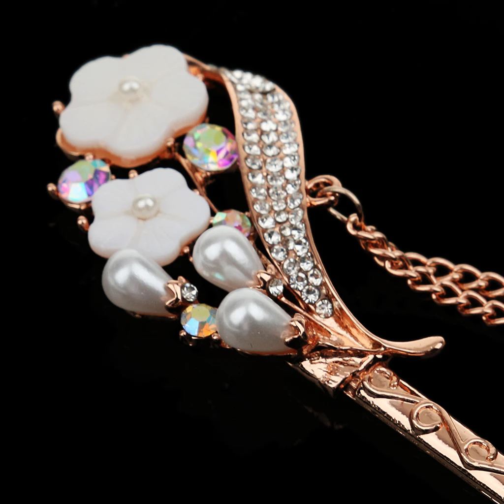 Китайские палочки для волос металлические с декоративными цветами |