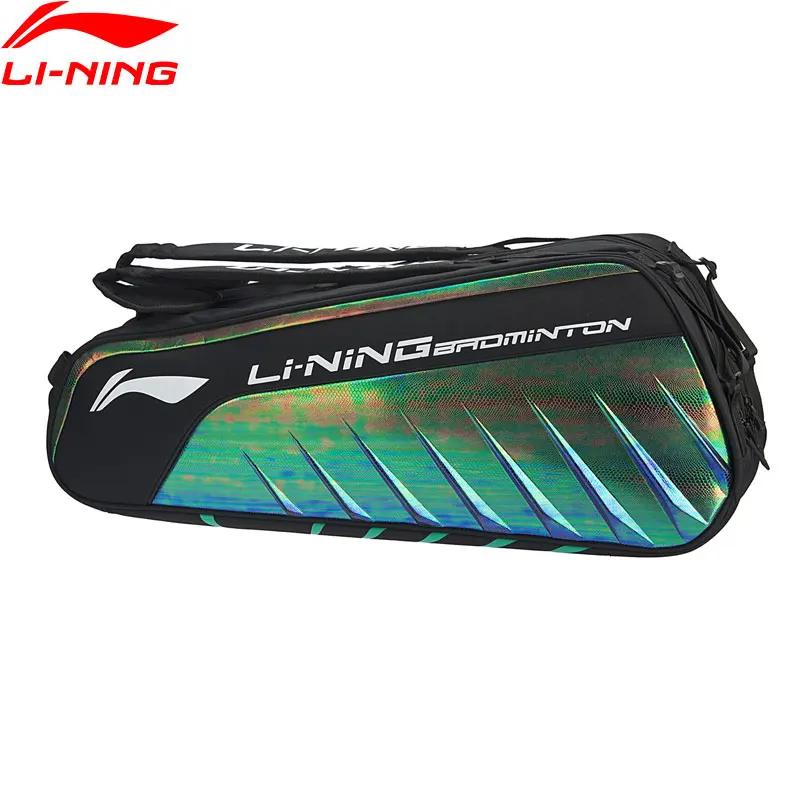 Li Ning бадминтон ракетка сумка 6 pack обуви карманный Профессиональный Спорт