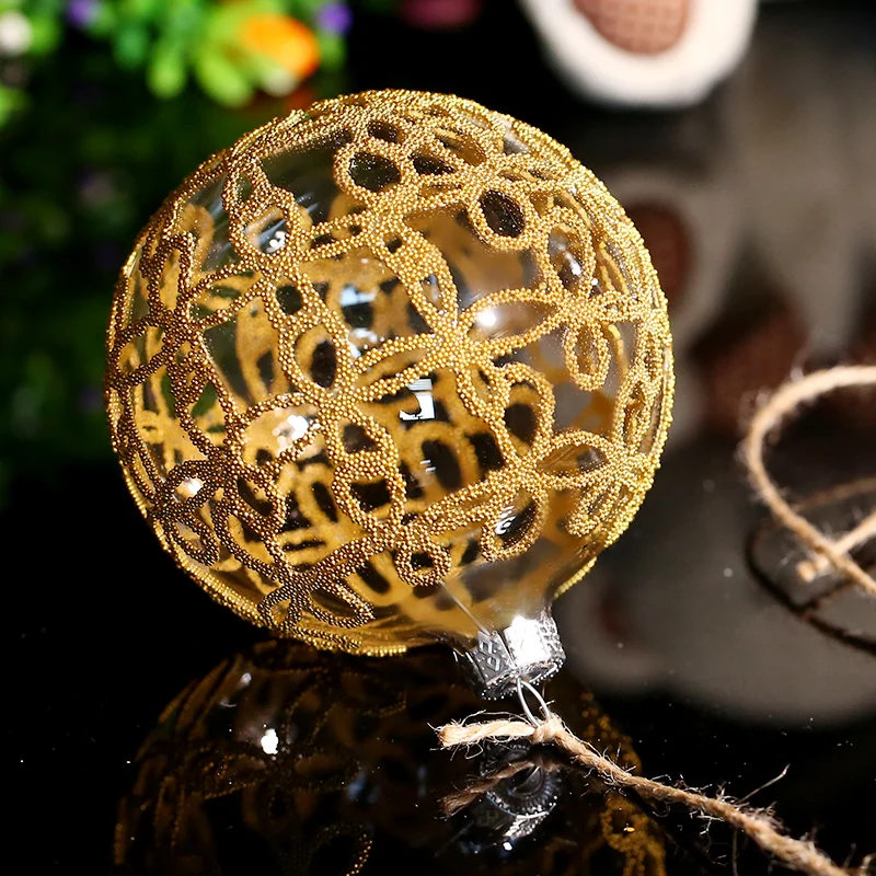 Вечерние свадебные Праздничные рождественские шары/microbeads Gold blossom/прозрачная стеклянная безделушка окно открытый декор 80 мм freeshiping