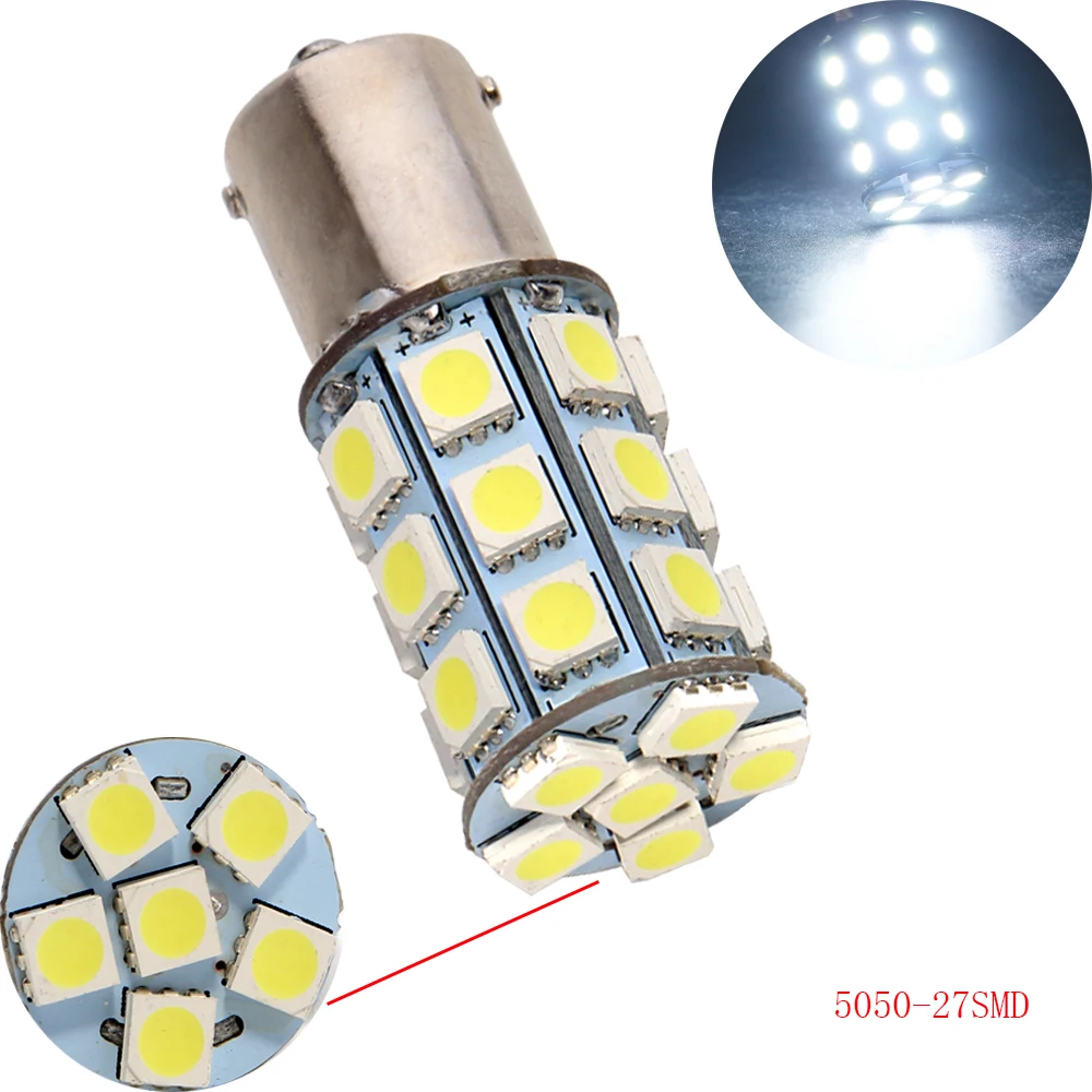 2 предмета DC 12V P21/5 Вт 1157 BAY15D SMD 27 Светодиодный автомобиль хвост светильник s стоп