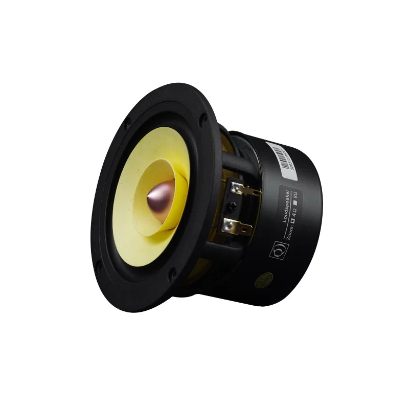 GHXAMP 4 inch 25W full Range Speaker HIFI Bamboo Fiber Aluminum Basin Treble Midrange Thick Bass For Tube Amplifier Round 1PC