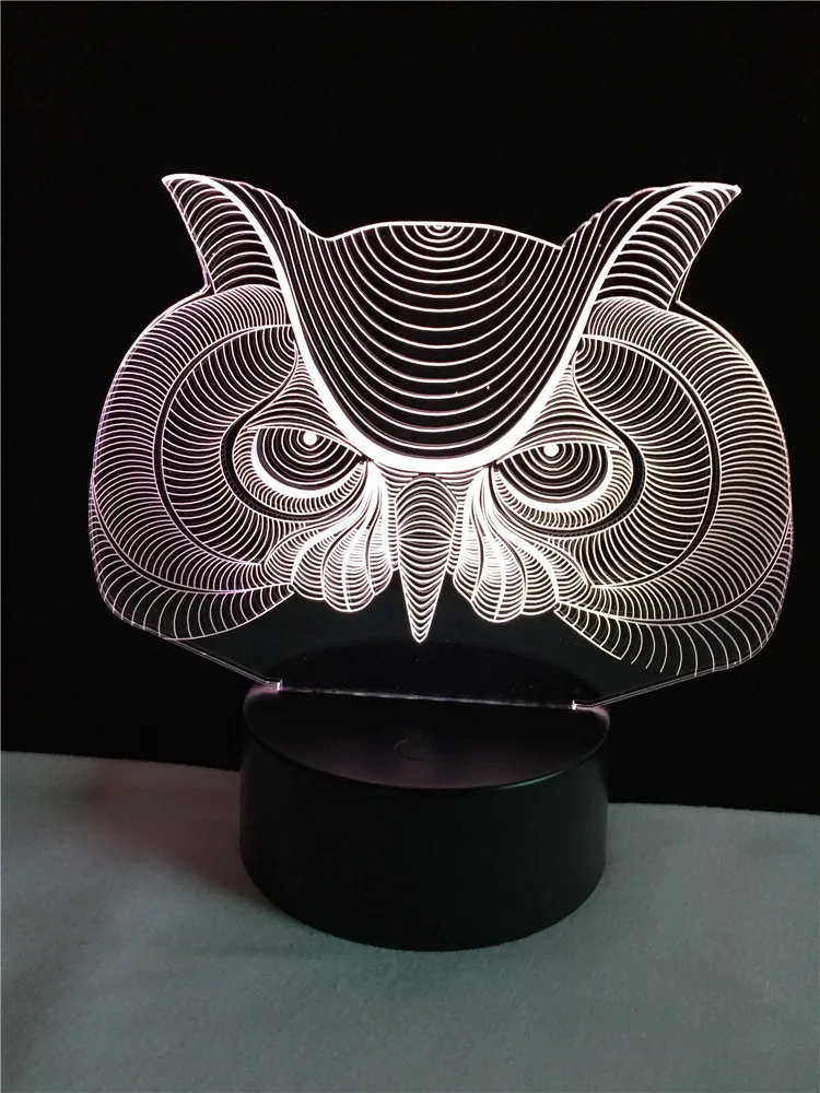 GAOPIN Anima головы Совы RGB светодиодный USB Настроение Ночной светильник 3D лампа ing