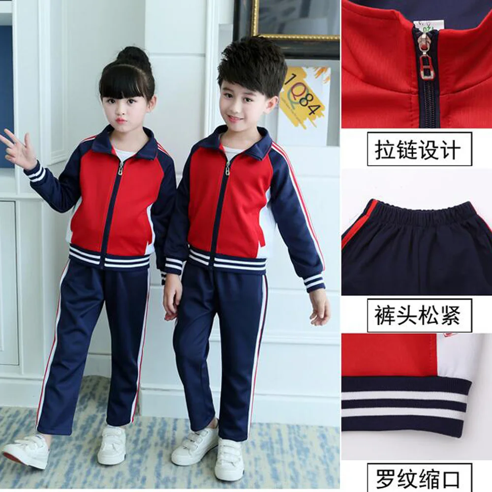 Kids Autumn School Uniforms Clothes Boy's Sports Clothing Girls Teenagers Outfits Baby Jackets Pants Tracksuit |