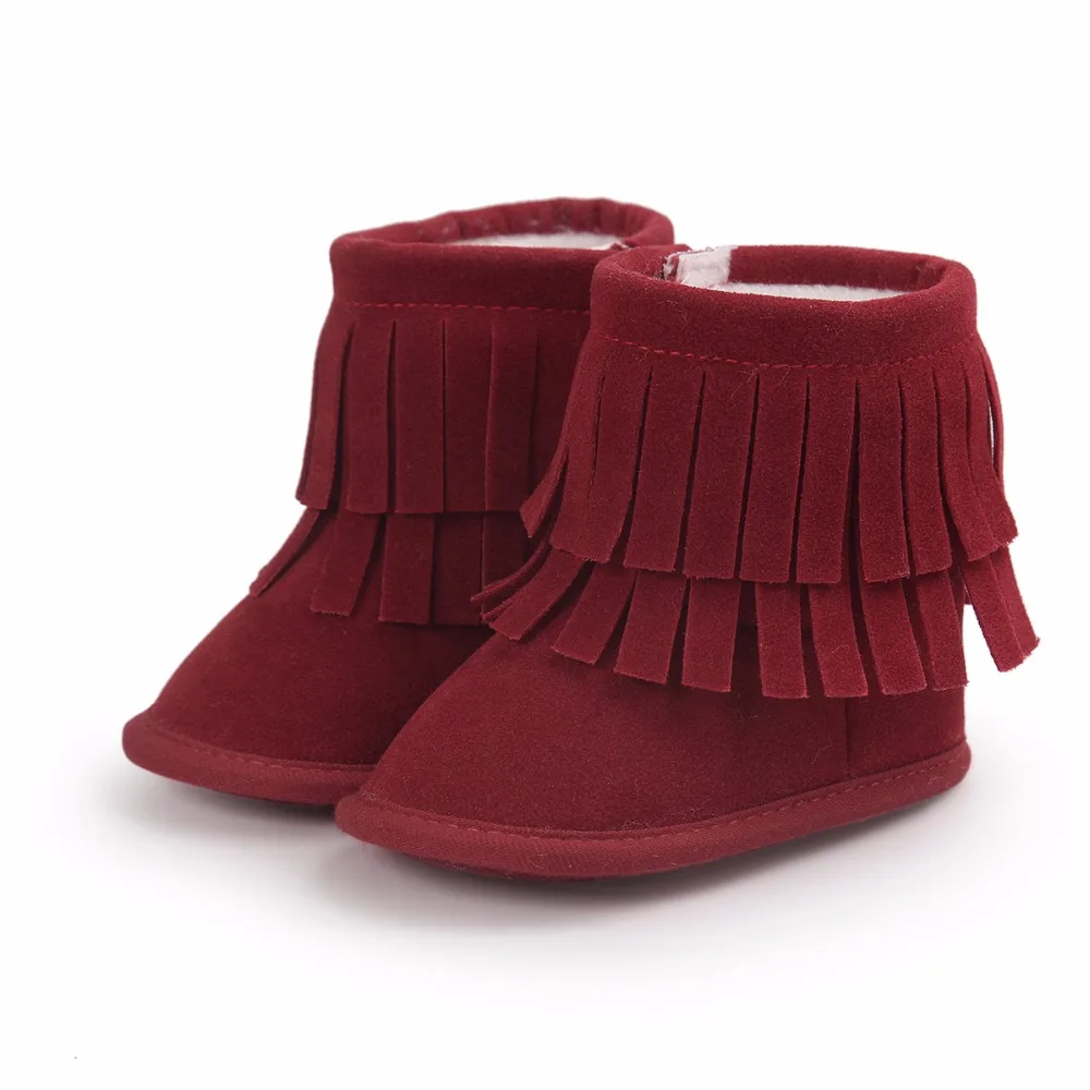 Зимние Детские теплые ботинки Обувь для маленьких девочек меховые на мягкой