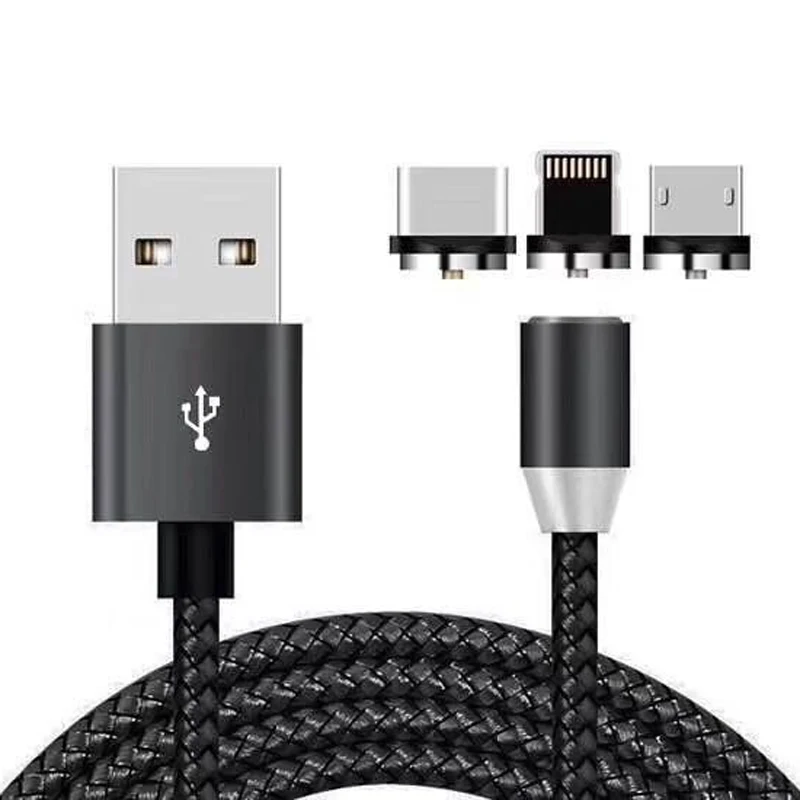 Магнитный кабель для быстрой зарядки для iphone/Micro USB/type-C, адаптер для зарядки для iphone 678x, кабели для Samsung s9 xiaomi