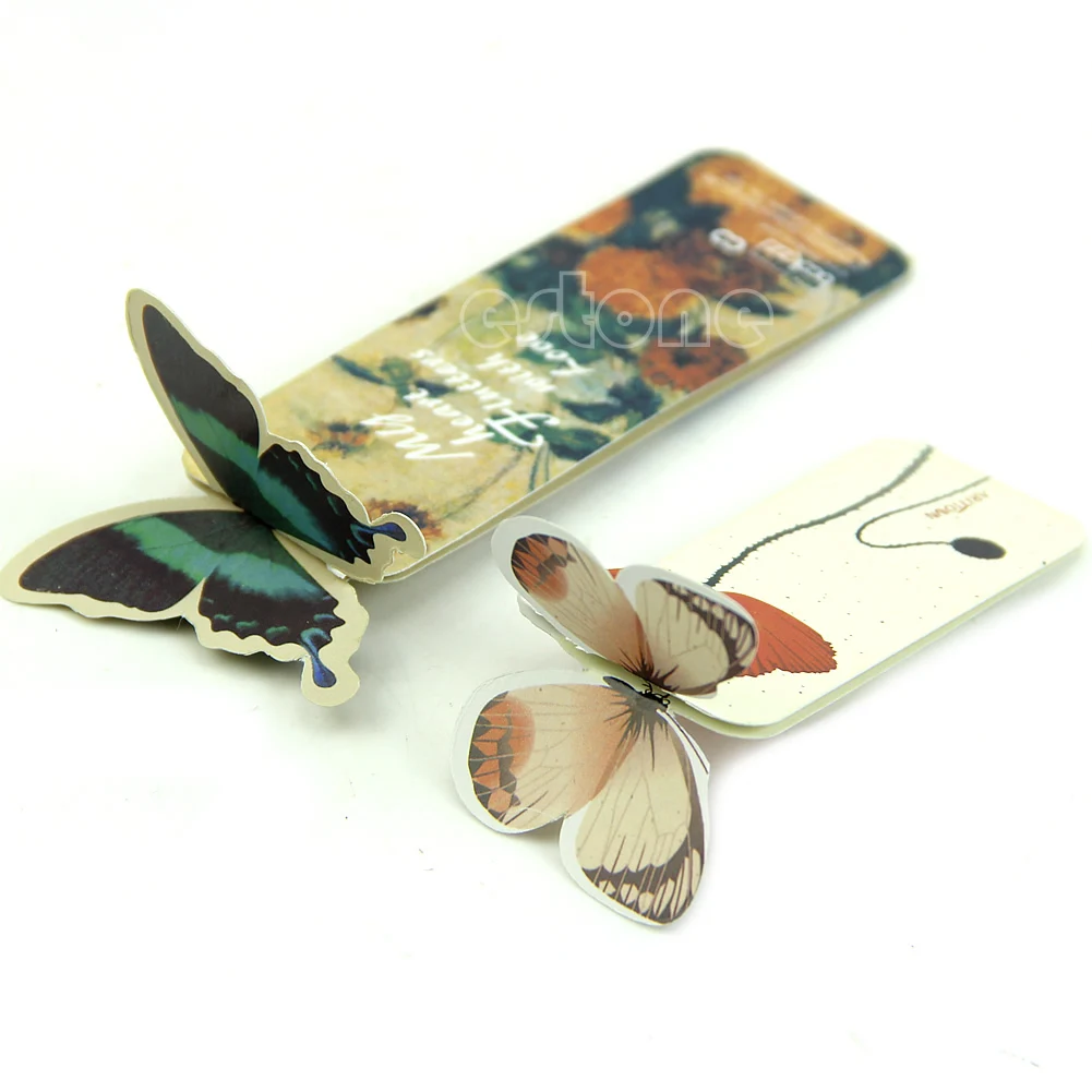 Мультфильм бабочка книга отметки бумажный зажим Школа Офис закладки подарок