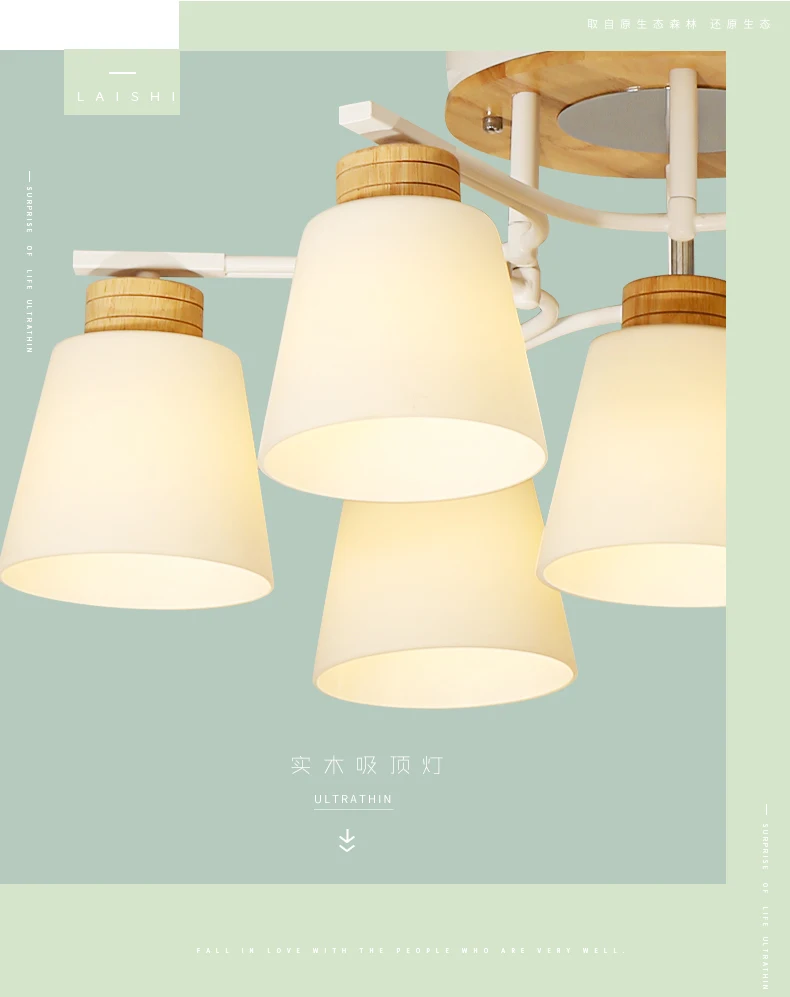Скандинавский светодиодный потолочный светильник для гостиной Лофт Deco арт-кабинет спальня деревянный потолочный светильник для столовой Бар для чтения потолочные светильники блеск