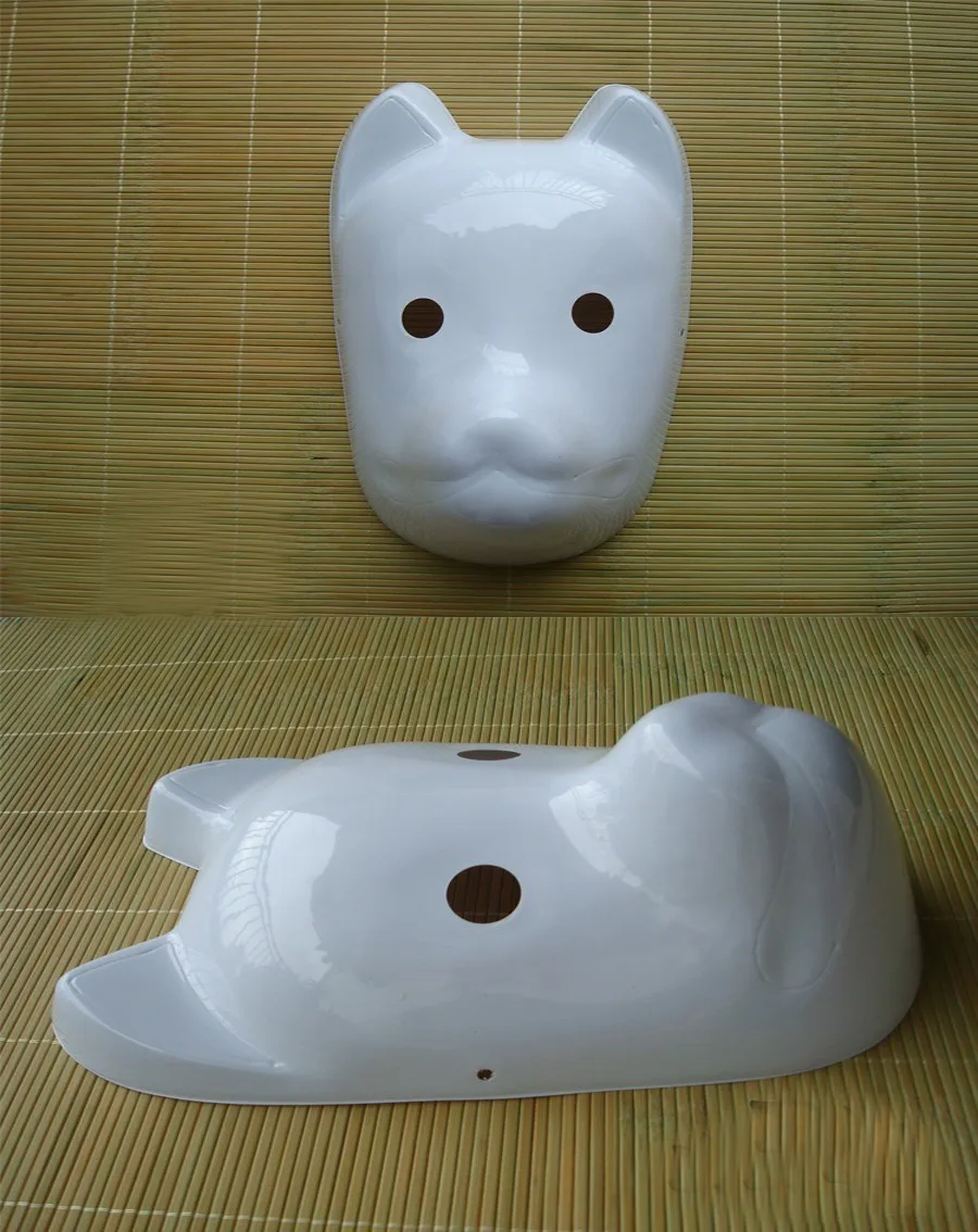 Японская пвх маска из лисы Endulge на все лицо для хэллоуина маскарада косплея белые