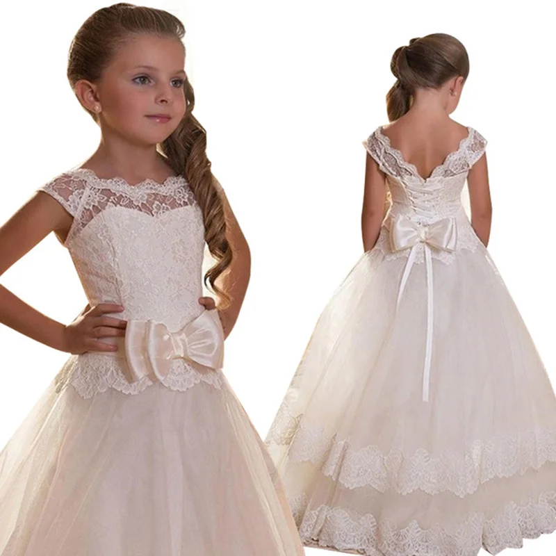 Flower Girls Dress for Wedding Children Evening Princess Party Pageant Long Gown Kids Dresses Formal Clothes 8 14 Year | Детская одежда