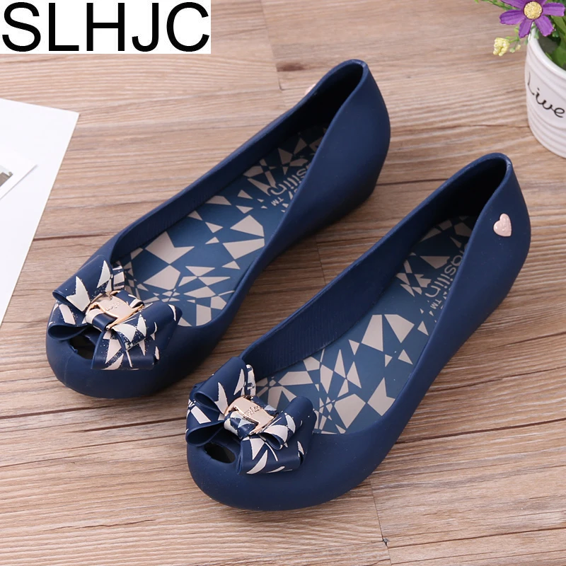 SLHJC желе Туфли без каблуков Для женщин осень обувь на плоской подошве 2018 летние