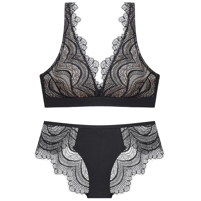 

Autumn and Winter New Spanish O-plus Ultra-thin Ring-free Bra Comfortable Sexy Lady's Underwear Bra Suit