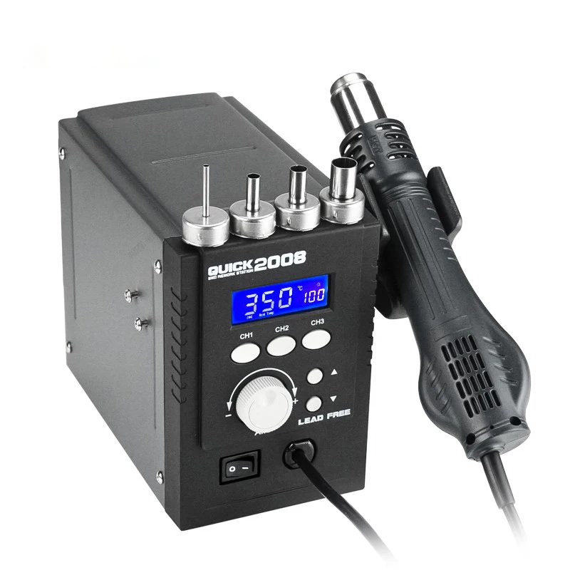 

Dismantling and Welding Platform QUICK 2008 Hot Air Gun Digital Display ESD Lead-free Hot Air Platform Welding Platform