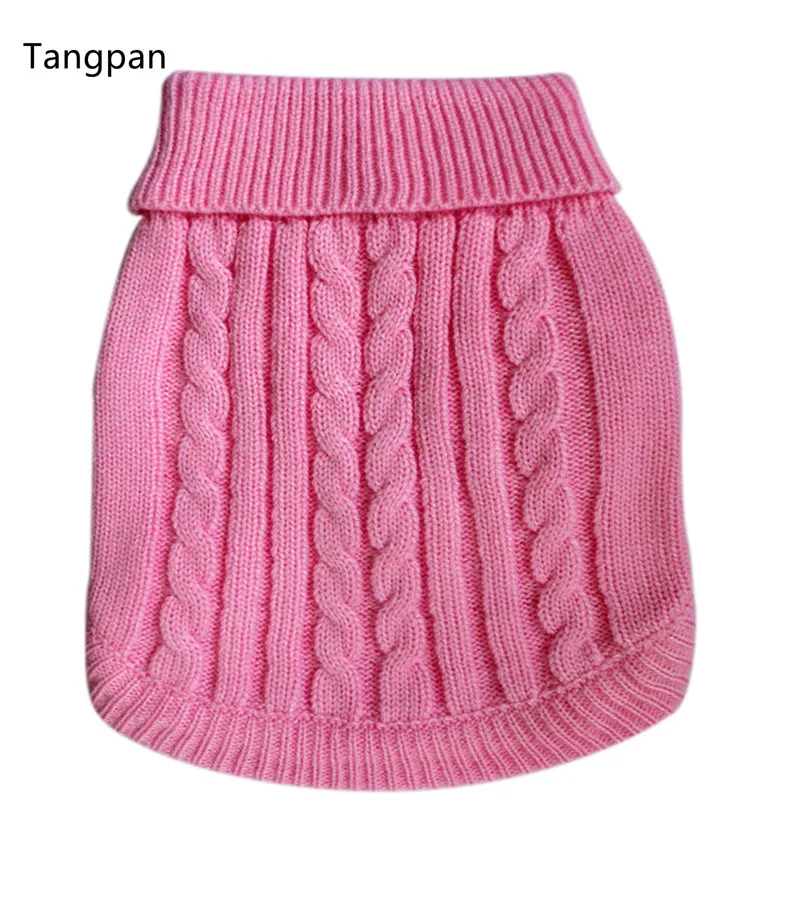 Классическая теплая водолазка Tangpan из смесовой шерсти с соломенной веревкой|dog