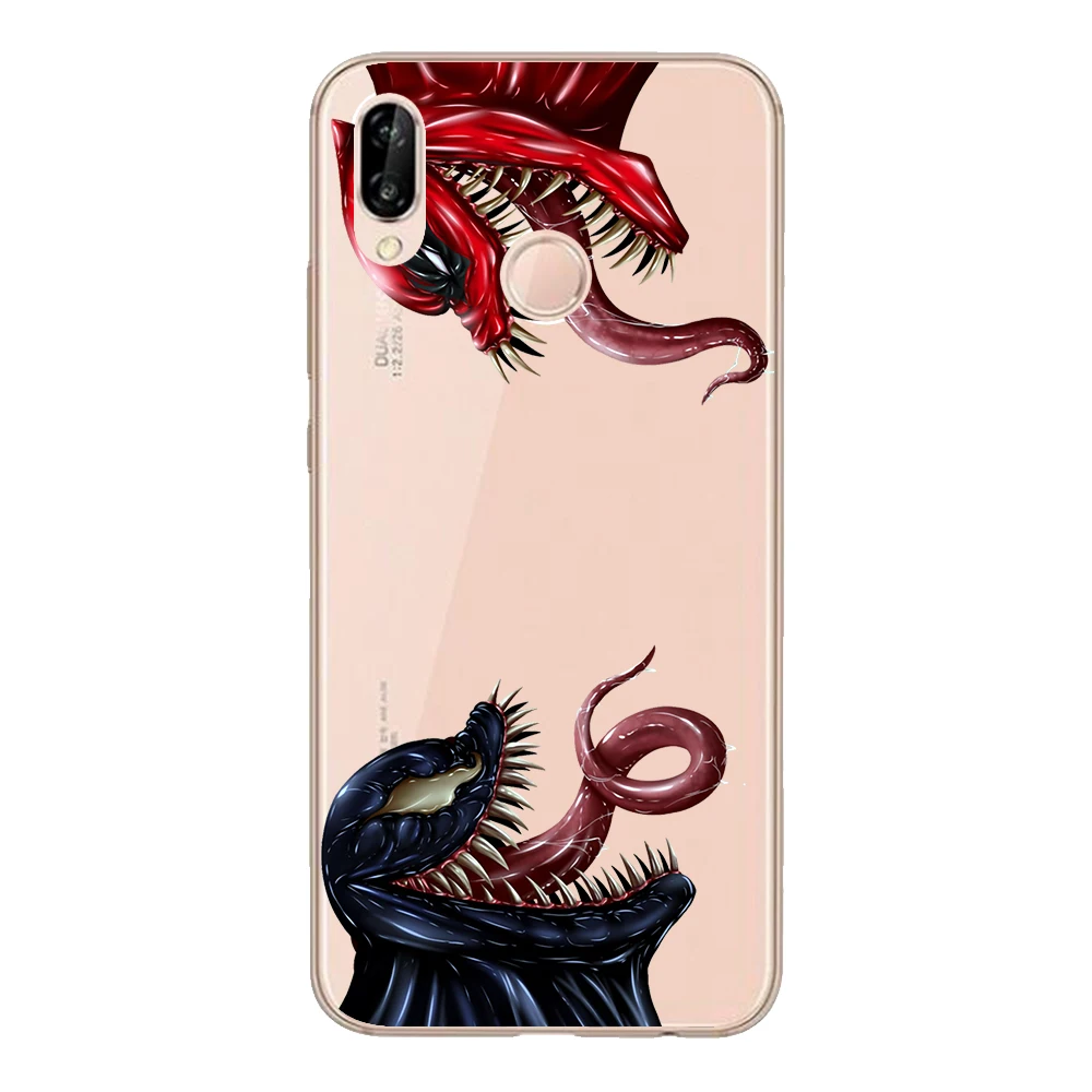 Мягкий чехол из ТПУ для Huawei P8 P9 Lite 2017 P10 Plus P20 Pro силиконовый телефона Deadpool Spiderman Venom |