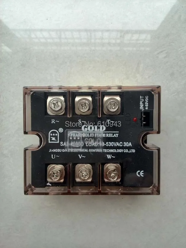 3 фазный выход SA34030D SSR нагрузка 30 А @ 40 ~ 530 В переменного тока Triac без пересечения