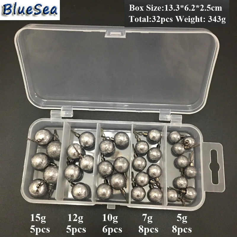 Длинные грузила для рыбалки BlueSea 32 шт. круглая удочка свинца мягкие приманки
