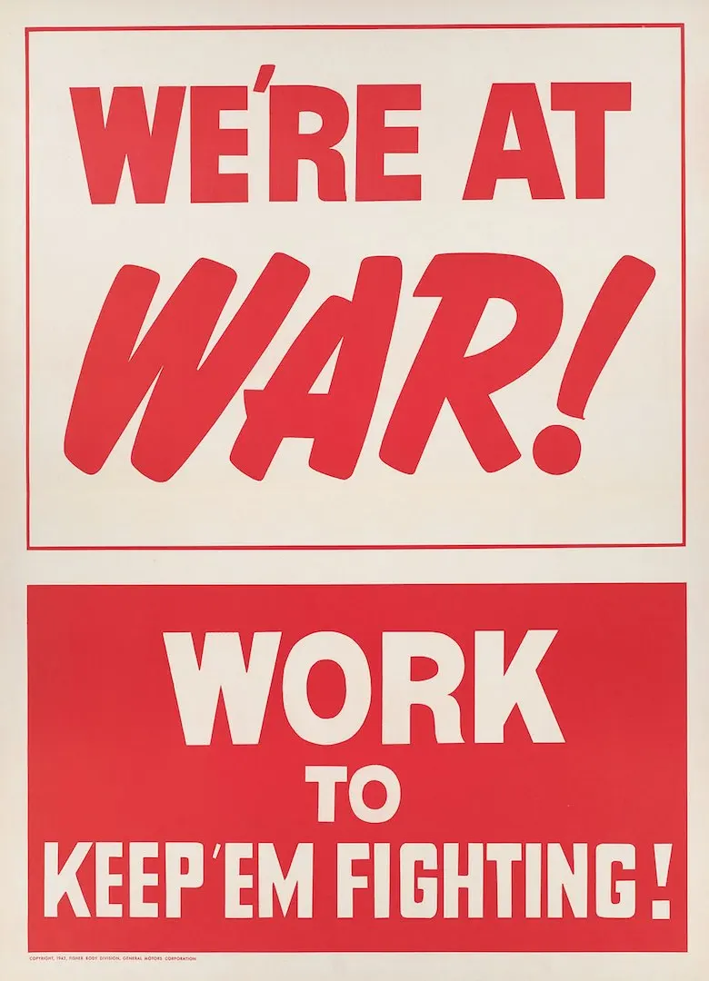 Винтажный Американский 2 мировая война пропагандистский постер работа как Хелл