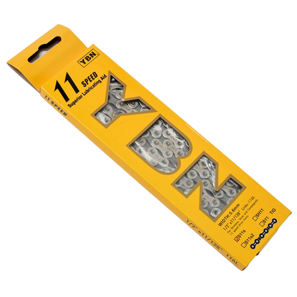 Тайвань YBN 11 скоростной Mtb велосипед Chian 1/2 &quot* 11/* 116 звенья цепь для дорожного