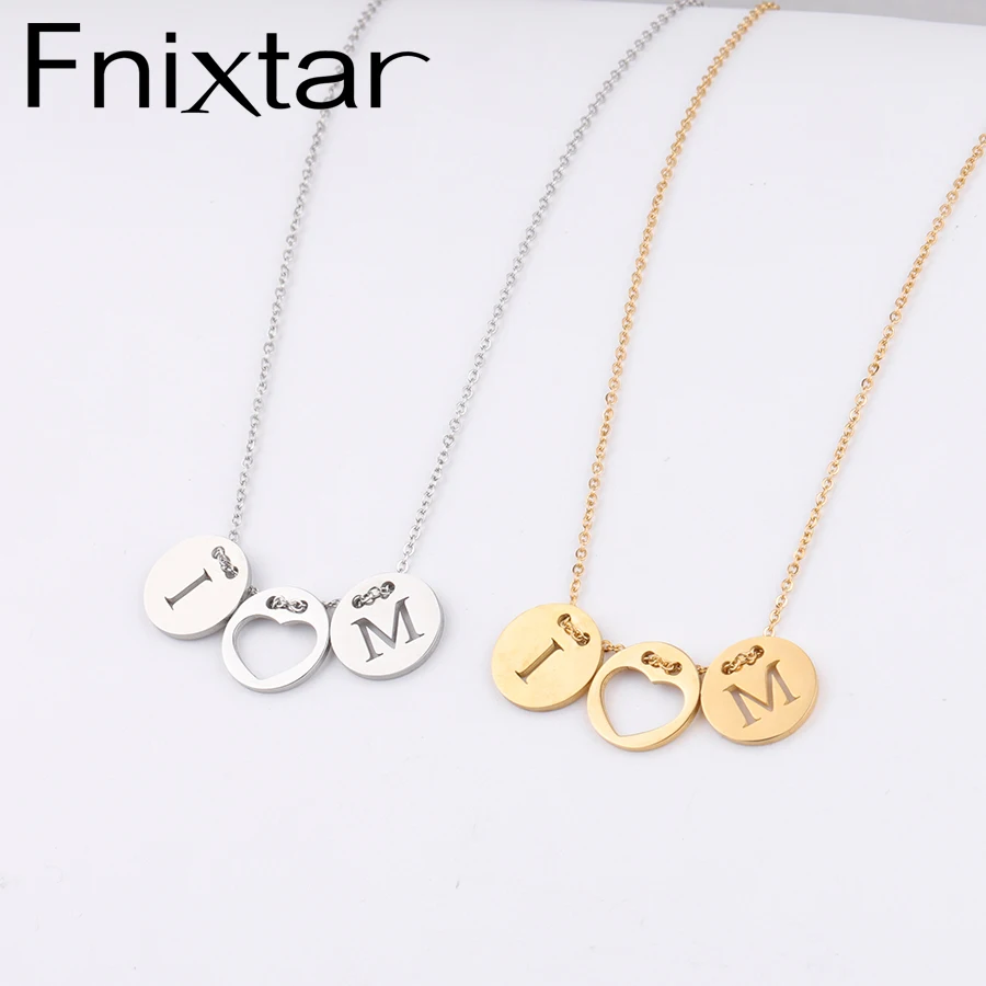 Fnixtar DIY ожерелье Alphabe Love из нержавеющей стали колье с надписью 5 шт./лот|Цепочки| |