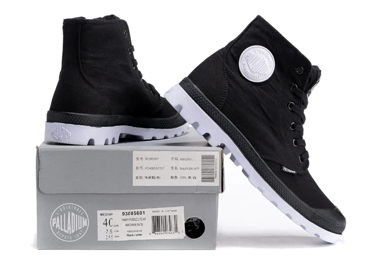 PALLADIUM Pampa Classic Sneakers black and white Fur Boots Canvas Shoe Ankle Botas Cowboy Fashion Casual Shoes 40-44 |