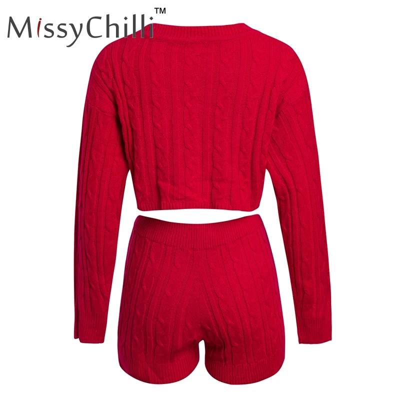 MissyChilli, сексуальный трикотажный комплект из двух предметов, комбинезоны, женские черные осенние вечерние комбинезоны, Женский Повседневный короткий комбинезон, комбинезоны
