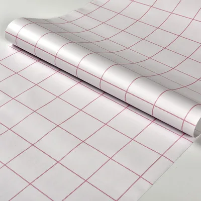 Pink-large grid Скандинавские простые самоклеящиеся обои с сеткой водонепроницаемые матовые и шелковые текстурированные обои для домашнего декора и парикмахерского декора стен - Цвет: Pink-large grid
