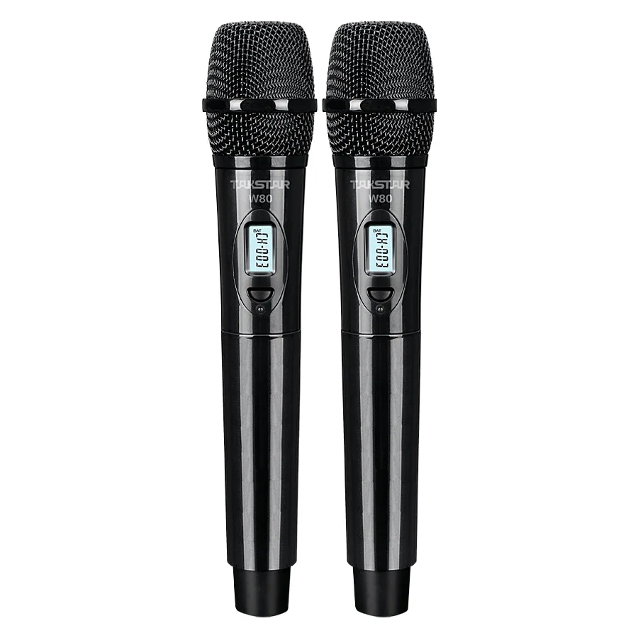 Takstar W80 UHF 2-х канальный Беспроводной, микрофон, ЖК-дисплей-дисплеи для уроков, караоке, для домашних развлечений, производительность