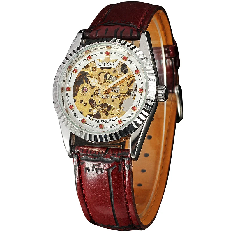 Часы наручные WINNER женские Автоматические брендовые роскошные механические с