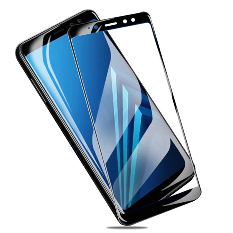 9D полное покрытие протектор экрана для Samsung Galaxy A8 2018 PLUS A3 A5 A7 2017 закаленное стекло