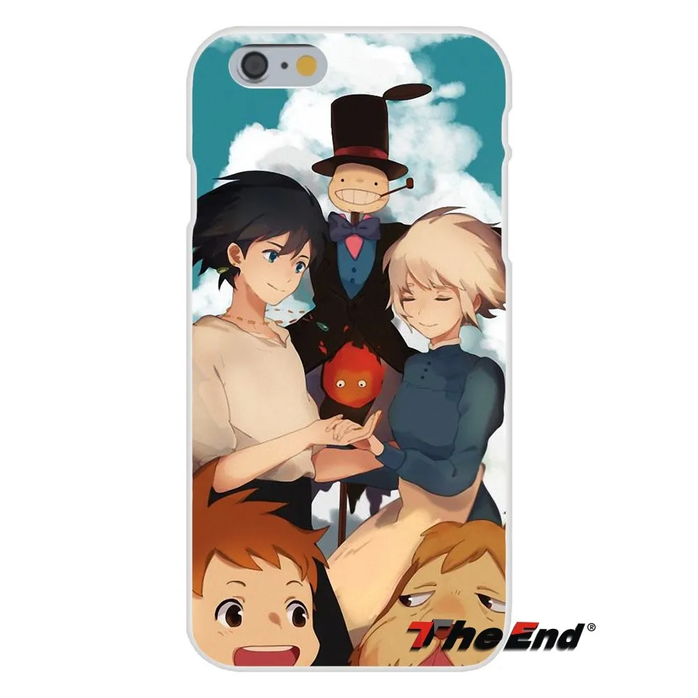 Studio Ghibli Howl's Moving Castle Silicone Phone Case For iPhone X 4 4S 5 5S 5C SE 6 6S 7 8 Plus Galaxy Grand Core Prime Alpha |