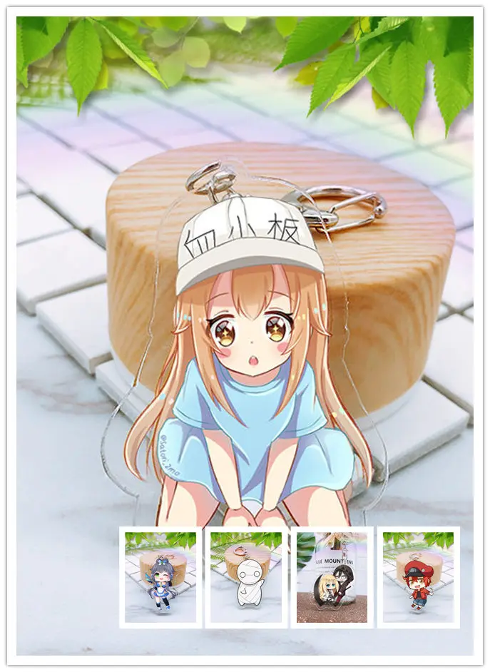 18 шт. цветной аниме акриловый двухсторонний кулон рабочий сотовый тромбоцит